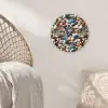 Kleuren - Strepen - Kiezels Wandcirkel plexiglas klein 852 -sfeer5