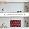 Antiek - Bloemen - Kleurrijk keuken achterwand spatscherm klein 900 -voor_na_NL