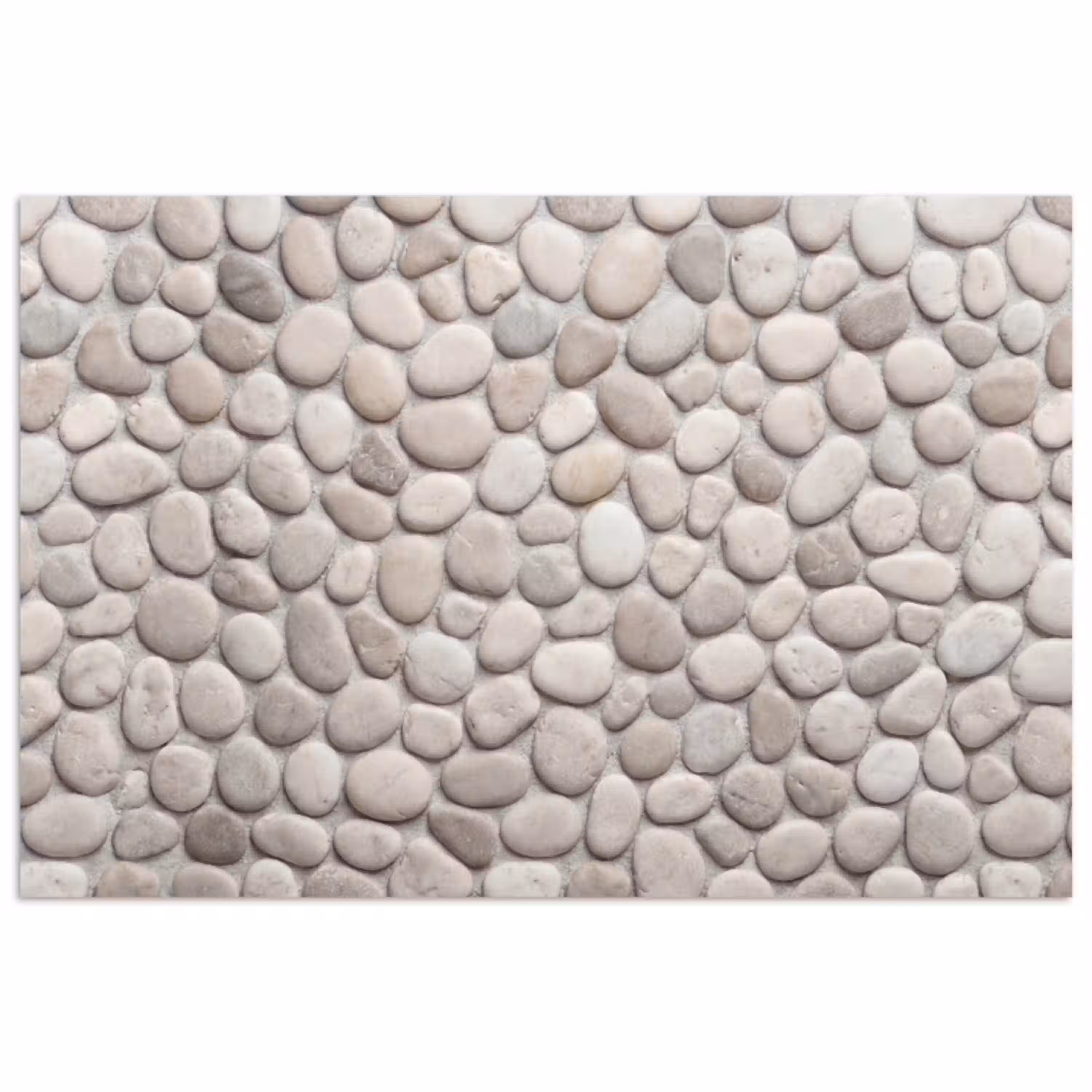 Steen - Kiezel - Natuur - Minimalistisch - Beige poster papier klein -3d