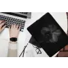 Zwart - Bloem - Orchidee laptophoes neopreen klein -bureau