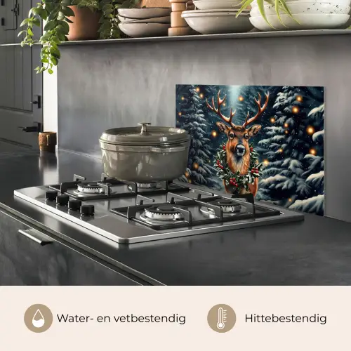 Kerst - Magie - Bos - Kleurrijk keuken achterwand spatscherm klein -usp_NL