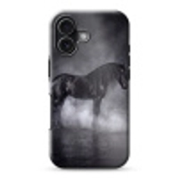 Paard - Magisch - Zwart Toughcase MagSafe Apple iPhone 17 klein -3d