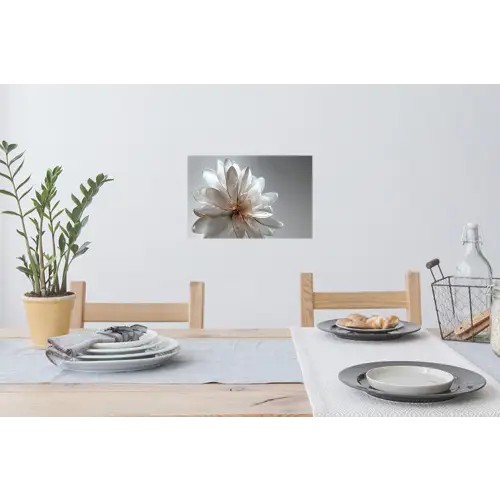 Bloem - Wit - Neutraal Muursticker klein -eettafel