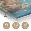 Zeilboot - Rotsen - Kust - Huizen plexiglas 5mm klein -sfeer2