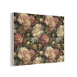 Bloemen - Barok - Patroon - Roze - Crème PET vilt klein 837 -3d