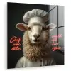 Schaap - Kokskleding - Neon - Quote plexiglas 5mm klein -zzzproduct_nieuw