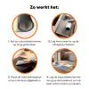 Cirkels - Symmetrisch - Wit - Blauw- Geel Inductie beschermer vinyl 3mm klein -zzzzzzz-td-werking