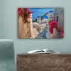 Santorini - Bloemen - Griekenland canvas 2cm klein -sfeer4
