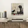 Street art - Meisje - Vogel - Graffiti - Banksy plexiglas 5mm klein -sfeer1