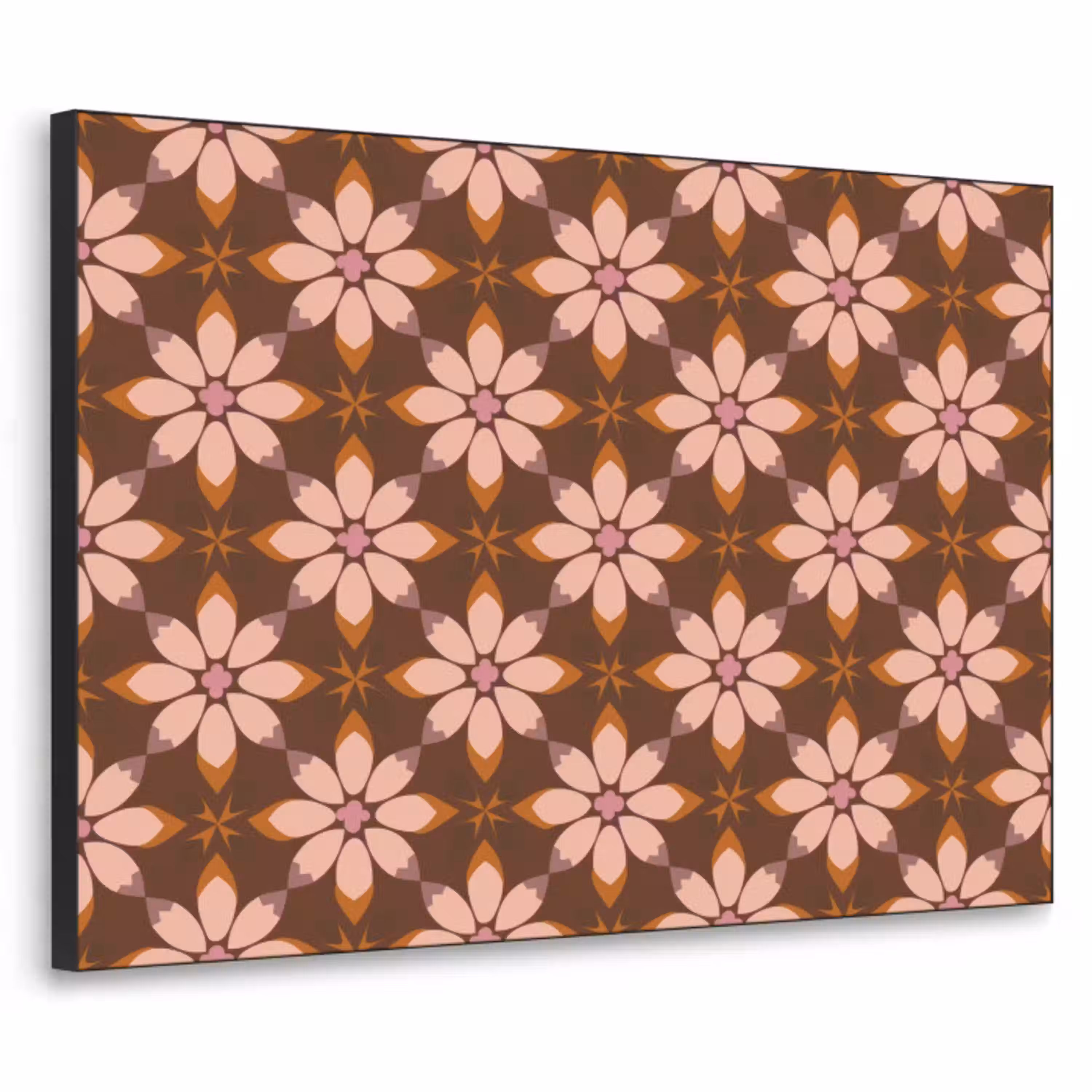 Klassiek - Retro - Bruin Textielframe zwart klein 947 -3d