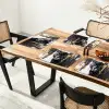 Panter - Zwart - Abstract - Verfstreken Placemat vinyl groot -zzsfeer4_Kitchenyeah-website