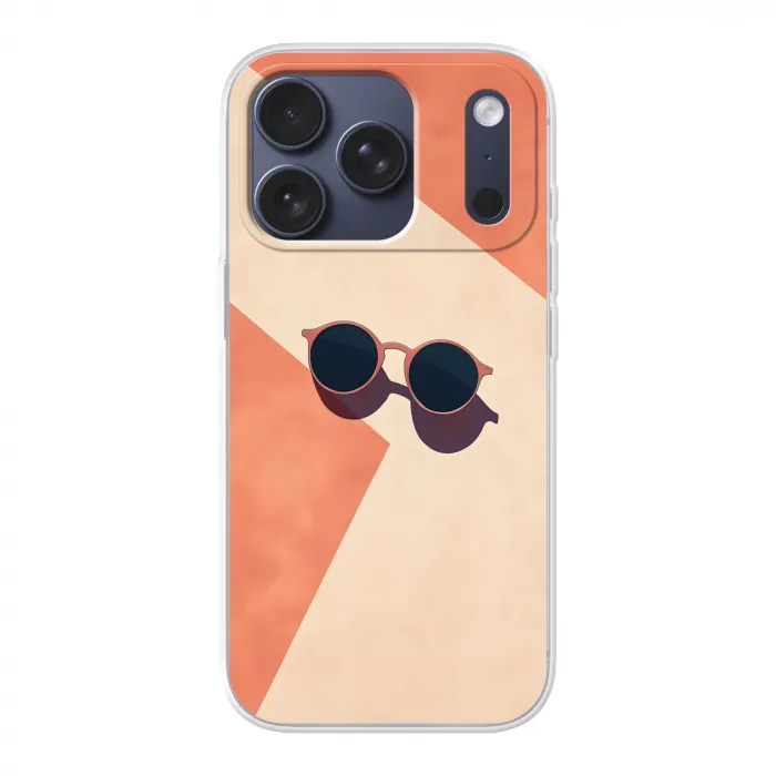 Zonnebril - Schaduw - Oranje - Minimalistisch Telefoonhoesje iPhone 17 Pro klein -3d