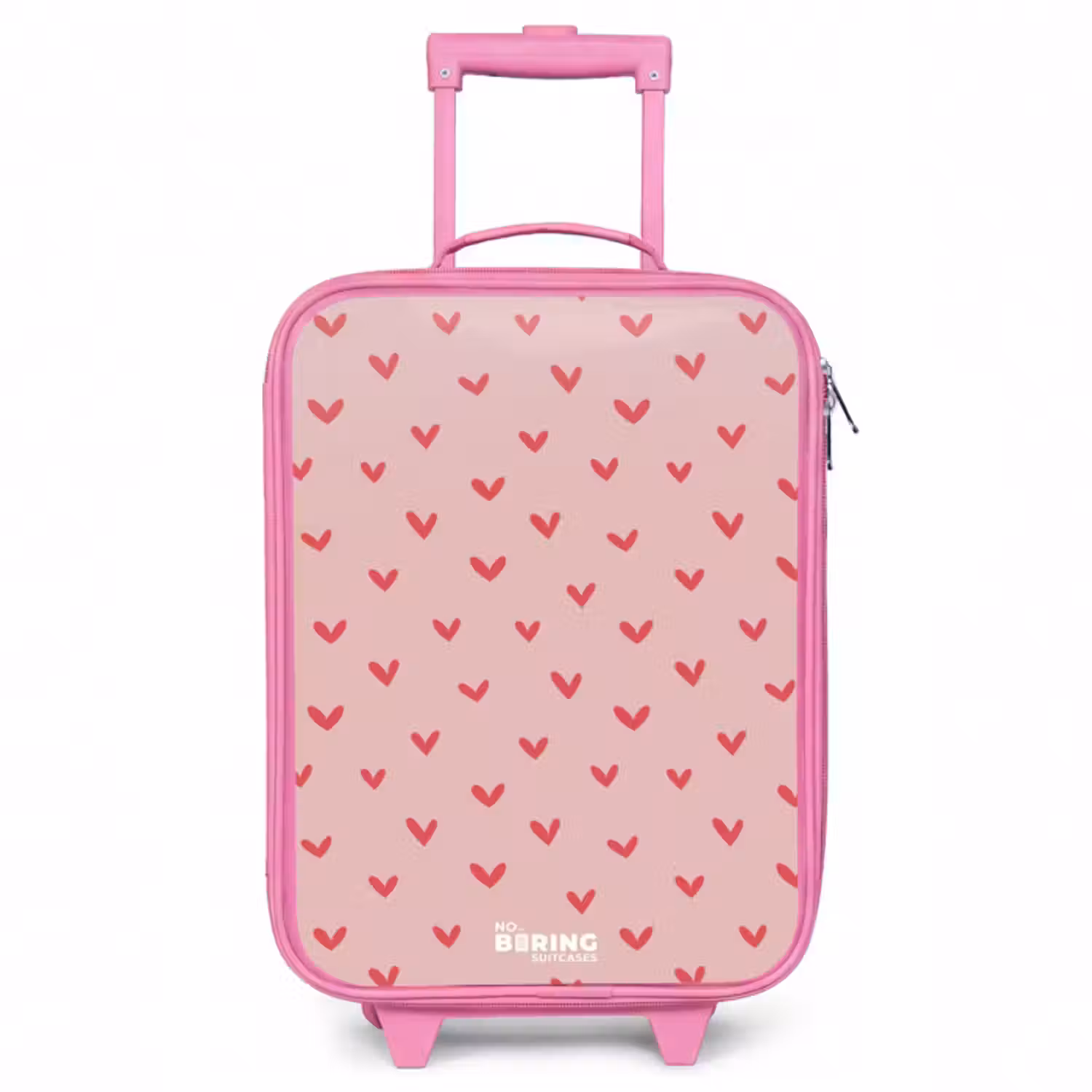 Kinderkoffer - Roze - Hartjespatroon met roze kleuren