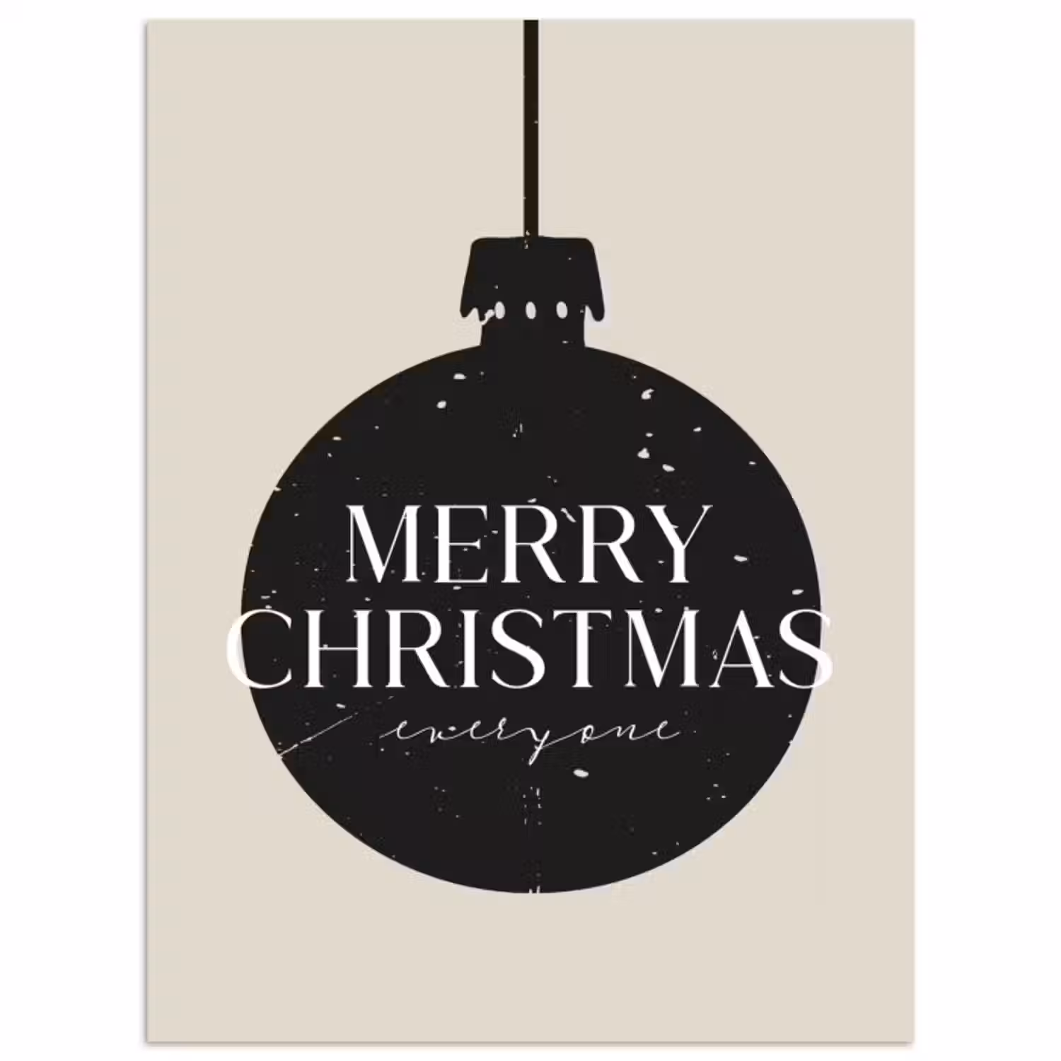 Poster – Kerstballen - Japandi - Christmas - Zwarte kerstballen