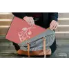 Lijnillustratie - Kersen - Tak - Wit laptophoes neopreen klein -tas