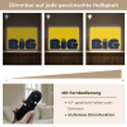 Geel - Think big - Grafisch Light Box met batterij (Wandlamp) middel -USP_dimbaarDE