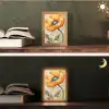 Klaprozen - Oranje - Mozaïek - Bladeren Light Box met kabel (Tafellamp) klein -sfeer3