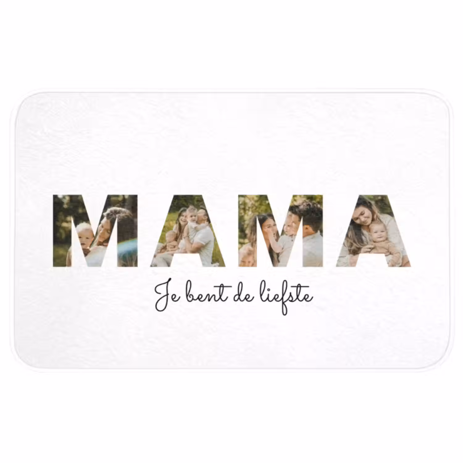 Gepersonaliseerde Wc Mat - Mama - Lettercollage