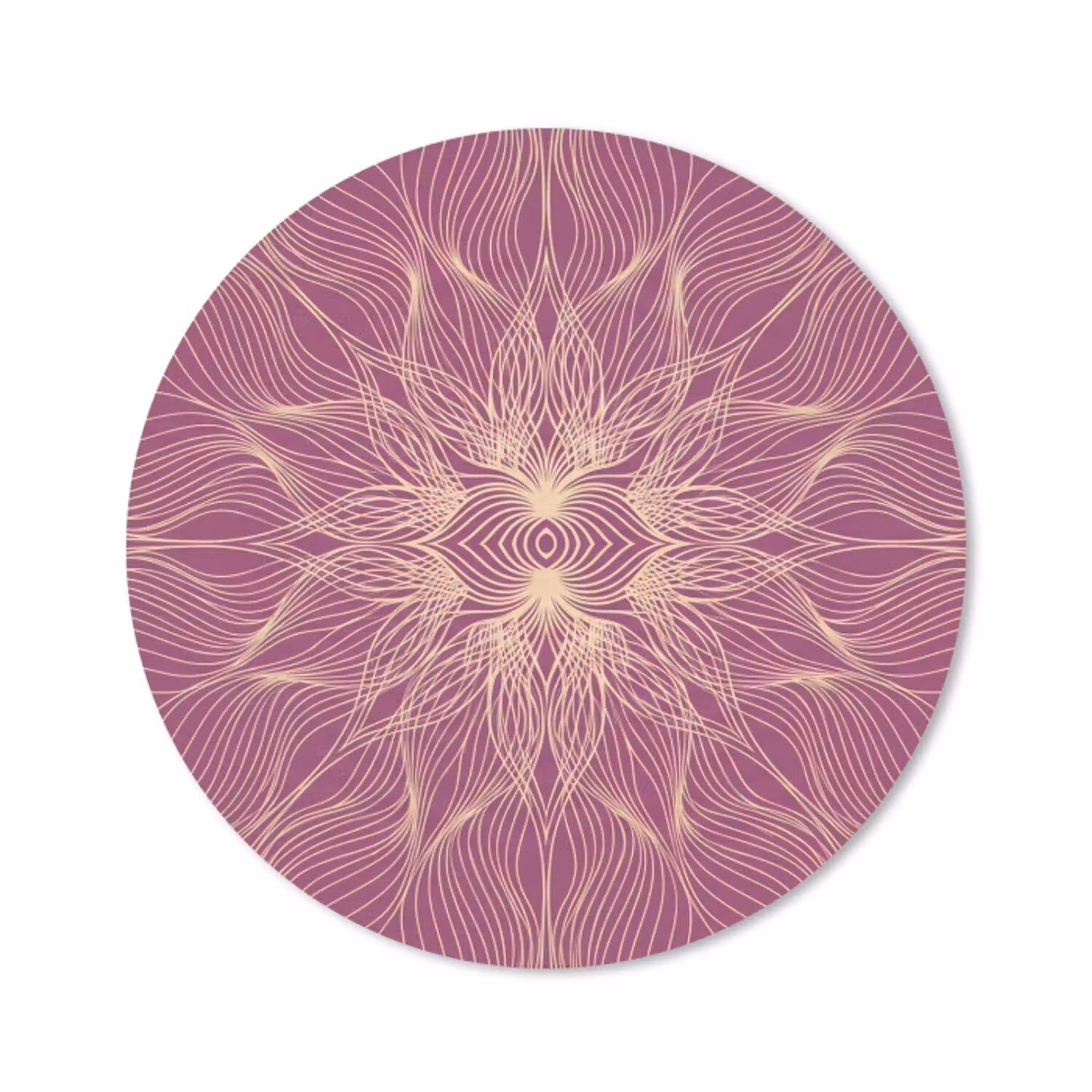 Lijnen - Patroon - Abstract Muismat rond klein -3d