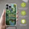 Brug - Hout - Vijver - Waterlelies Hoesje iPhone 16 Pro Max met koord klein -sfeer2_NL
