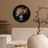Kleur - Vaas - Bloemen - Boeket Wandcirkel plexiglas klein -sfeer1
