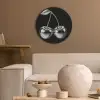 Kers - Luxueus - Metallic Akoestische PET Vilt - Rond klein -sfeer1