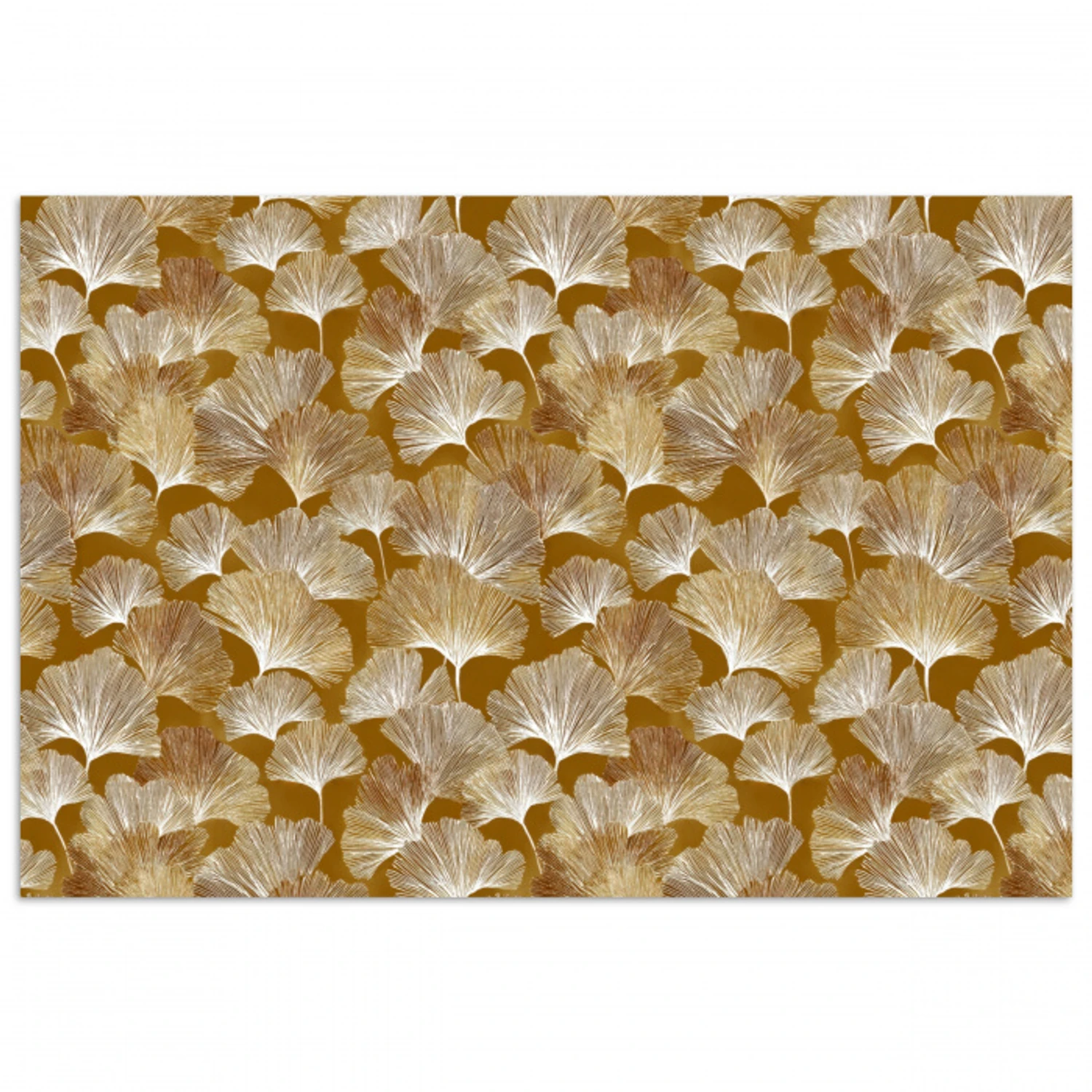 Ginkgo - Bladeren - Goud poster papier klein 62 -3d