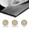 Hond - Bulldog - Pasta - Bril - Stoer - Dieren aluminium wit klein -closeup_NL