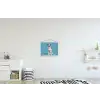 Dalmatiër - Zonnebril - Blauw textielposter latten blank klein -kinderkamer