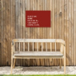 Rood - Quote - Liefde Tuinposter op houten frame 2 cm dik klein -sfeer4