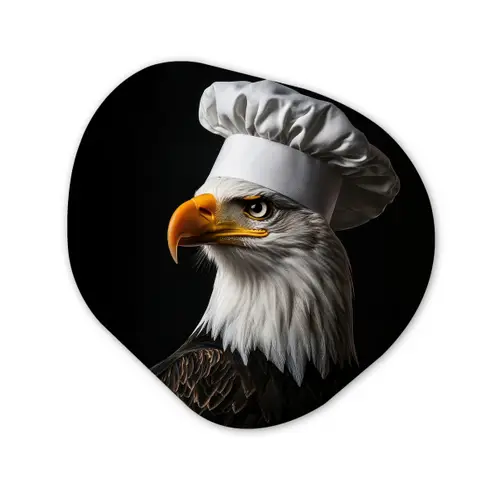 Arend -Amerika - Koksmuts - Vogel - Stoer Wandcirkel Organisch Plexiglas middel -3d