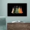 Kerstbomen - Kleurrijk - Lichtjes - Ster canvas 2cm klein -sfeer4