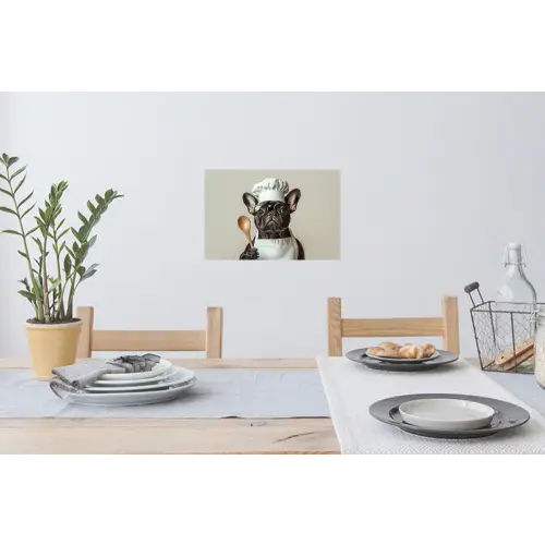 Bril - Hond - Kok Muursticker klein -eettafel