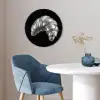 Croissant - Metaal - Zilver Fotolijst rond zonder passe partout klein -sfeer2