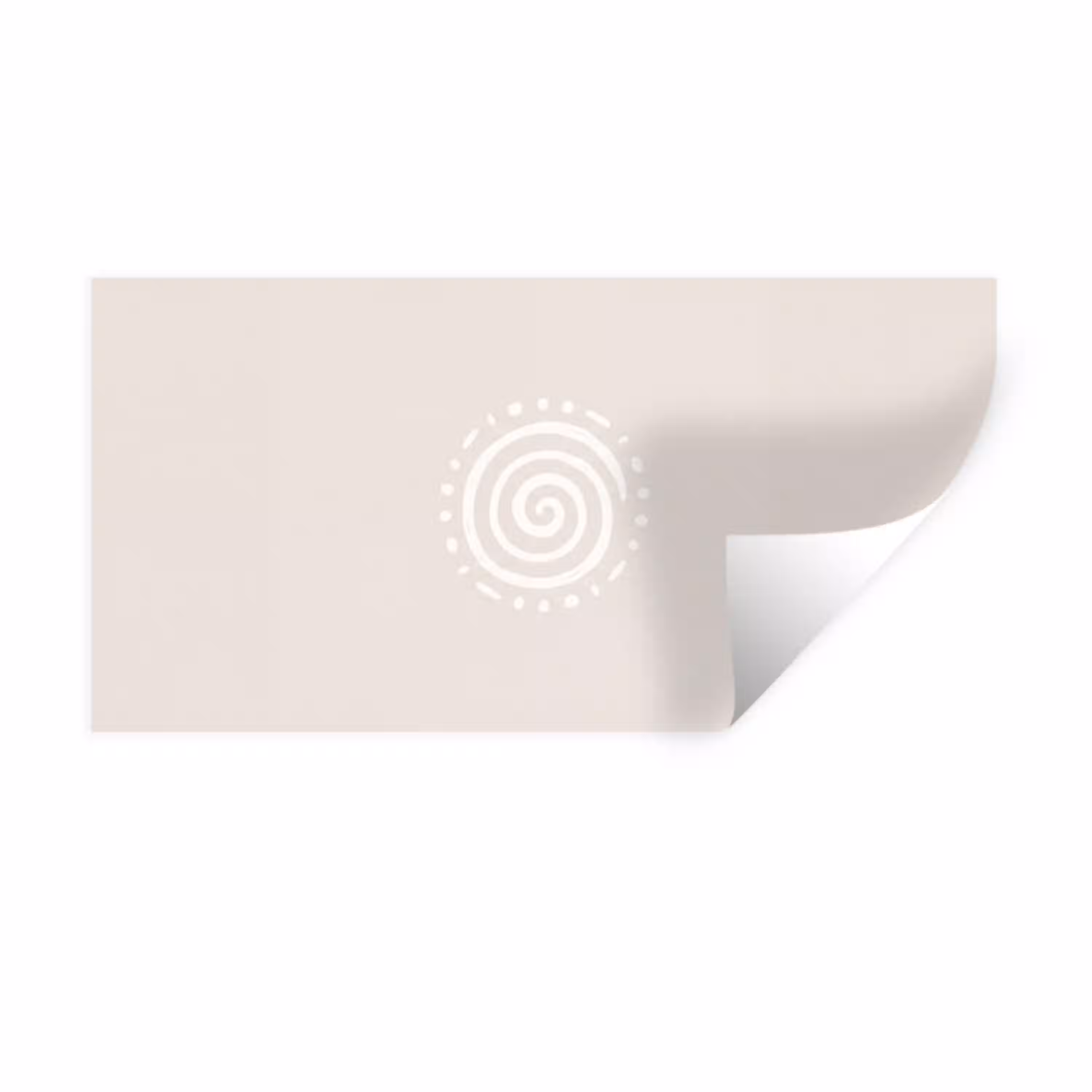 Symbool - Spiraal - Abstract - Minimalistisch - Beige Muursticker klein -3d