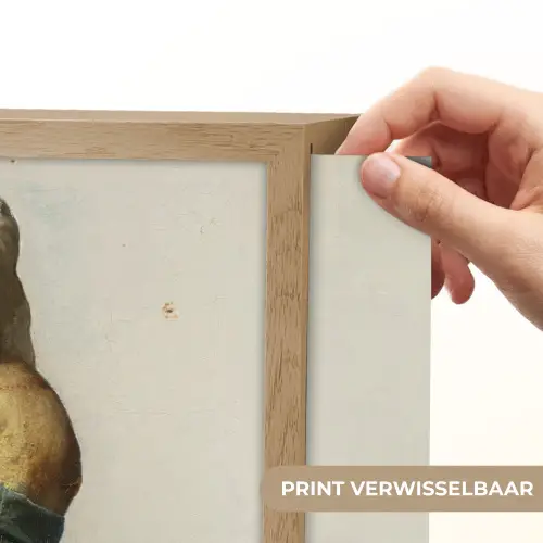 Het melkmeisje - Kunst - Oude meesters - Vermeer Light Box met batterij (Wandlamp) middel -USP_websiteprintNL