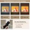 Kippen - Oranje - Vlakken Light Box met batterij (Wandlamp) middel -USP_lichtkleurNL