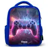 Game - Controller - Neon Kinderrugzak - Blauw middel -3d