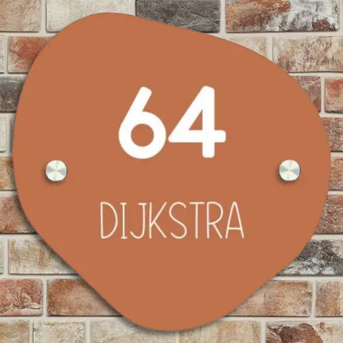Terracotta - Modern Naambord Organisch middel -sfeer10