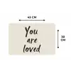 Minimalistisch - Beige - Love Placemat vinyl groot -specs