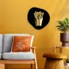Friet - Goud - Chrome - Eten Wandcirkel Organisch Forex 3mm klein -sfeer4