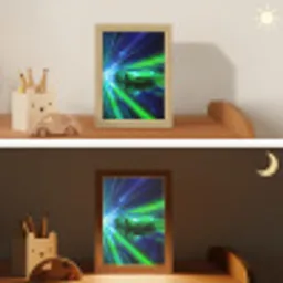 Snelheid - Licht - Sportwagen - Groen Light Box met kabel klein -sfeer3_kind