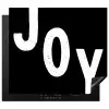 Kerstmis - Quotes - Joy - Zwart - Feest Inductie beschermer vinyl 3mm middel -3d