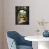 Doorkijk - Landschap - Bloemen - Rozenboog - Natuur poster papier klein -sfeer3