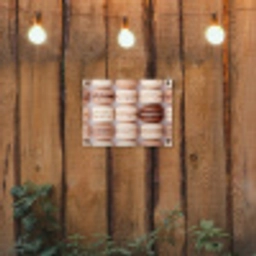 Macarons - Beige - Bruin tuinposter los doek klein -sfeer1