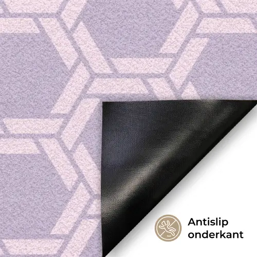 Patroon - Roze - Paars Deurmat klein 898 -antislip_NL