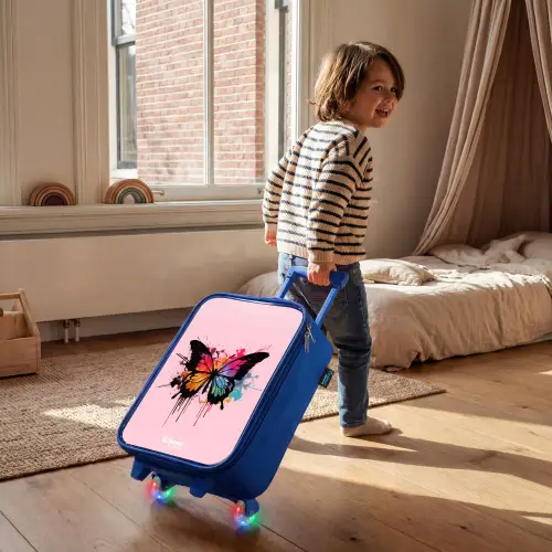 Vlinderverf Kinderkoffer - Blauw klein -sfeer1