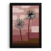 Illustratie - Bloemen - Vlakken - Abstract fotolijst zwart zonder passe partout klein -3d