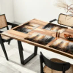 Bospad - Herfstbladeren - Natuur - Schilderachtig - Oranje Placemat vinyl groot -zzsfeer4_Kitchenyeah-website
