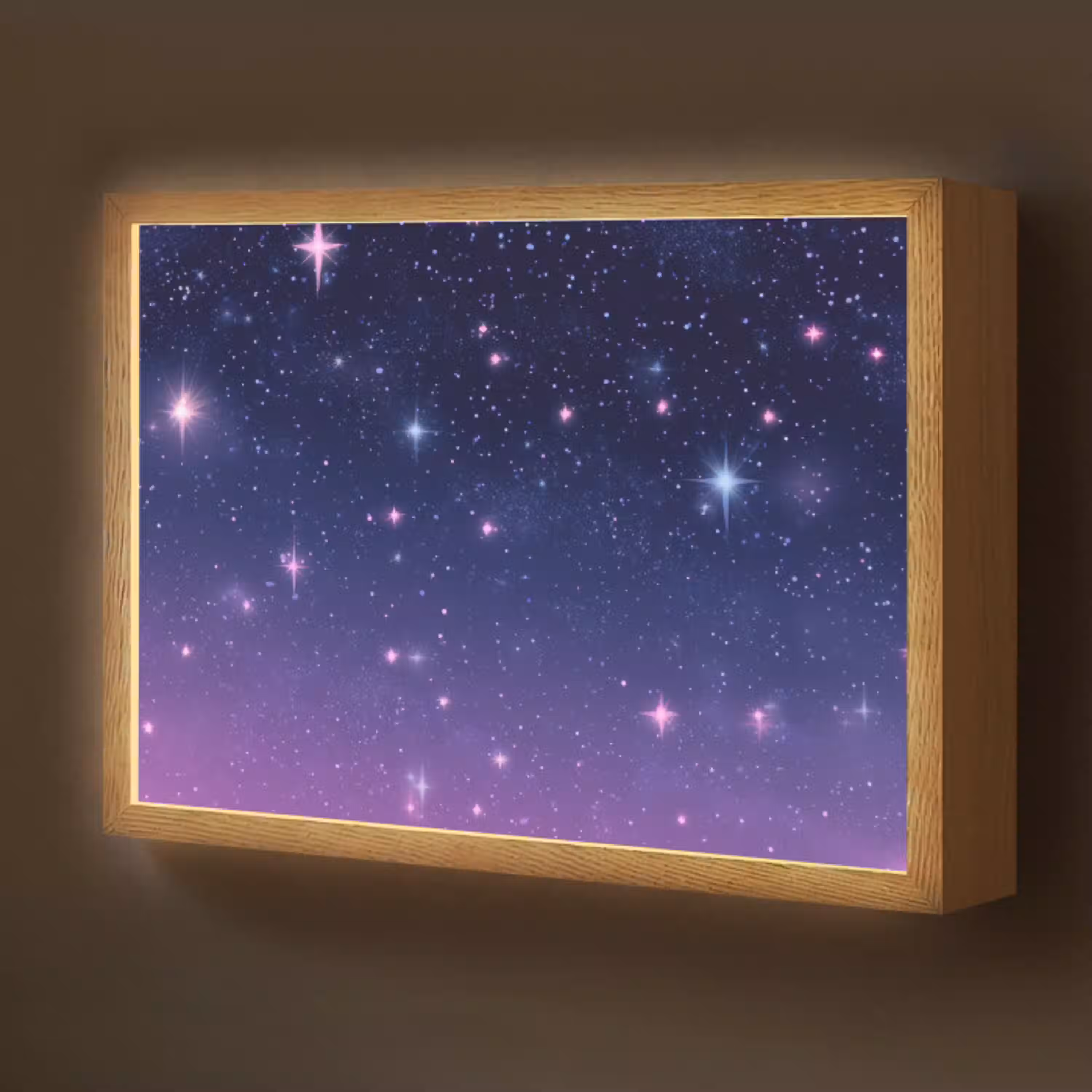 Hemel - Sterren - Blauw Light Box met batterij (Wandlamp kind) middel -z3d_website